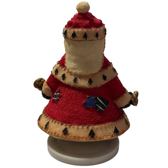 VTG Santa Claus JOY Banner Figurine Rotating Music Box Plays Deck The Halls 1999 - Picture 2 of 9